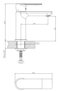 Смеситель для раковины с гигиеническим душем Haiba HB12505 хром